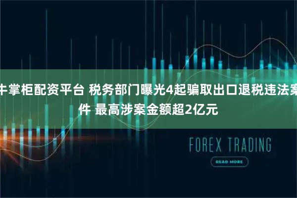 牛掌柜配资平台 税务部门曝光4起骗取出口退税违法案件 最高涉案金额超2亿元